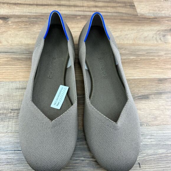 ROTHY'S The Flat Round Toe Flax Birdseye  Brown Comfort Ballet Flats lik… - Picture 9 of 9